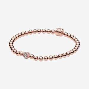 Non-Charms Pandora Beads & Pave Rose Doré | 9540-BPYOH